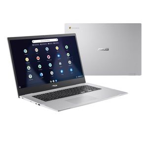 ASUS 17.3 Chromebook Intel Celeron N4500 4GB Mem 32GB eMMC Silver NEVER USED